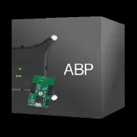 ABP text displayed on a box representing the Active Batch Programmer.
