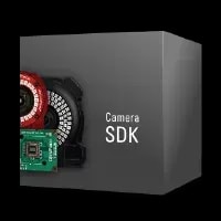 A box with 'Camera SDK' text displayed on the front with pictures of OptiTrack cameras.