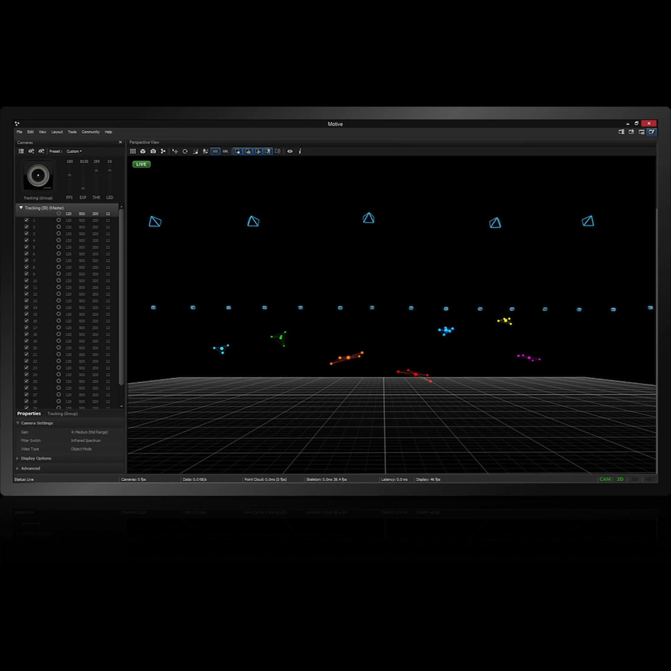 motive tracker screen rigid body swarn