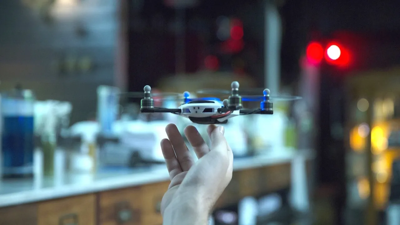 drone takeoff from hand