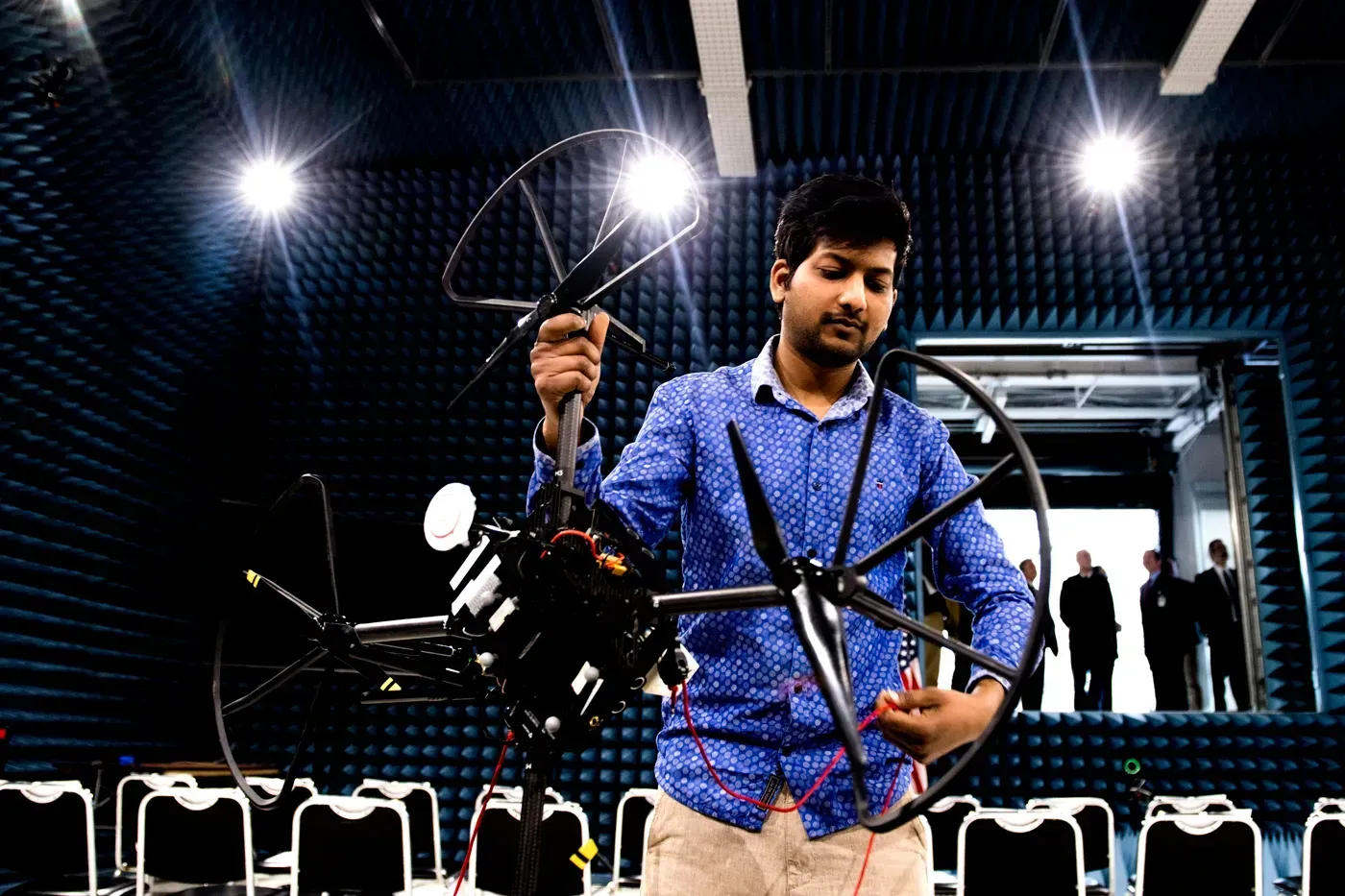 Northeastern University Holding Drone